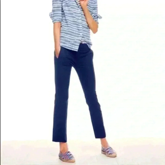 J.Crew Navy Campbell Ankle Pants Womens‎ Size 4 - Picture 1 of 10